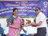 Floral Welcome to Managing Trustee Dr. D. G. Makadia